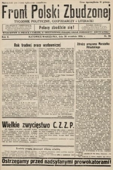 Front Polski Zbudzonej : tygodnik polityczny, gospodarczy i literacki. 1934, nr 26