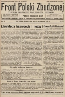 Front Polski Zbudzonej : tygodnik polityczny, gospodarczy i literacki. 1934, nr 27