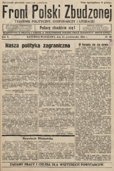 Front Polski Zbudzonej : tygodnik polityczny, gospodarczy i literacki. 1934, nr 29
