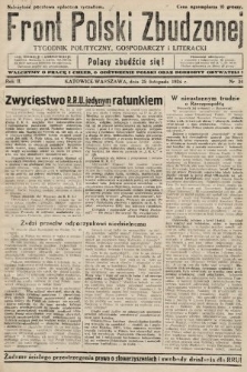 Front Polski Zbudzonej : tygodnik polityczny, gospodarczy i literacki. 1934, nr 34