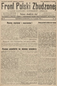 Front Polski Zbudzonej : tygodnik polityczny, gospodarczy i literacki. 1934, nr 36