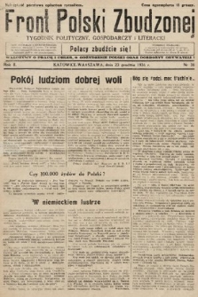 Front Polski Zbudzonej : tygodnik polityczny, gospodarczy i literacki. 1934, nr 38