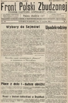 Front Polski Zbudzonej : tygodnik polityczny, gospodarczy i literacki. 1935, nr 2