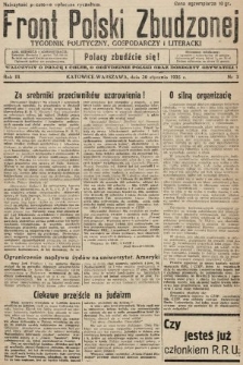 Front Polski Zbudzonej : tygodnik polityczny, gospodarczy i literacki. 1935, nr 3