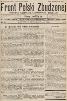 Front Polski Zbudzonej : tygodnik polityczny, gospodarczy i literacki. 1935, nr 11