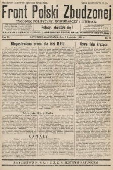 Front Polski Zbudzonej : tygodnik polityczny, gospodarczy i literacki. 1935, nr 14