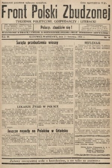 Front Polski Zbudzonej : tygodnik polityczny, gospodarczy i literacki. 1935, nr 16
