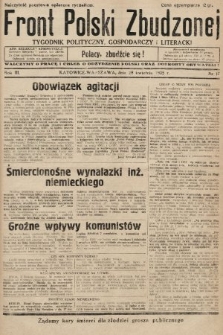 Front Polski Zbudzonej : tygodnik polityczny, gospodarczy i literacki. 1935, nr 17