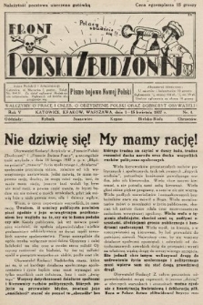 Front Polski Zbudzonej : pismo bojowe nowej Polski. 1937, nr 4