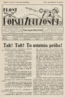 Front Polski Zbudzonej : pismo bojowe nowej Polski. 1937, nr 7