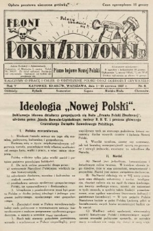 Front Polski Zbudzonej : pismo bojowe nowej Polski. 1937, nr 8