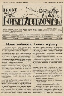 Front Polski Zbudzonej : pismo bojowe nowej Polski. 1937, nr 15