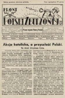 Front Polski Zbudzonej : pismo bojowe nowej Polski. 1937, nr 16