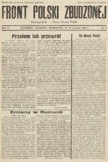Front Polski Zbudzonej : dwutygodnik - pismo nowej Polski. 1938, nr 2