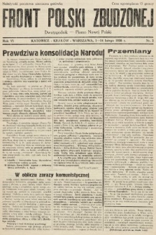 Front Polski Zbudzonej : dwutygodnik - pismo nowej Polski. 1938, nr 3