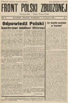 Front Polski Zbudzonej : dwutygodnik - pismo nowej Polski. 1938, nr 7
