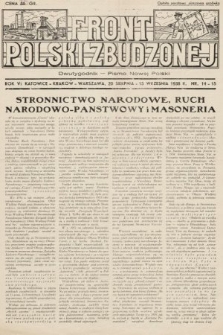 Front Polski Zbudzonej : dwutygodnik - pismo nowej Polski. 1938, nr 14