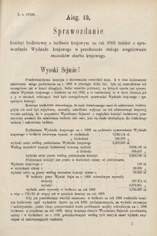 [Kadencja VI, sesja IV, al. 49] Alegata do Sprawozdań Stenograficznych z Czwartej Sesyi Szóstego Peryodu Sejmu Krajowego Królestwa Galicyi i Lodomeryi wraz z Wielkiem Księstwem Krakowskiem z roku 1892. Alegat 49