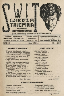 Świt : wiedza tajemna : miesięcznik okultystyczno-literacki. 1935, nr 5