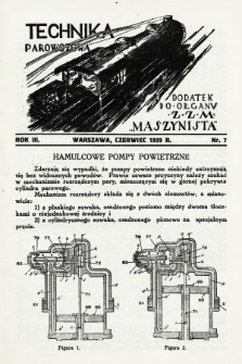 Technika Parowozowa : dodatek do organu Z.Z.M. „Maszynista”. 1929, nr 7