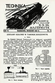 Technika Parowozowa : dodatek do organu Z.Z.M. „Maszynista”. 1929, nr 13