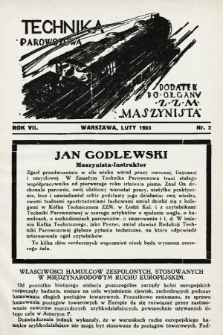 Technika Parowozowa : dodatek do organu Z.Z.M. „Maszynista”. 1933, nr 2