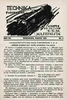 Technika Parowozowa : dodatek do organu Z.Z.M. „Maszynista”. 1933, nr 3