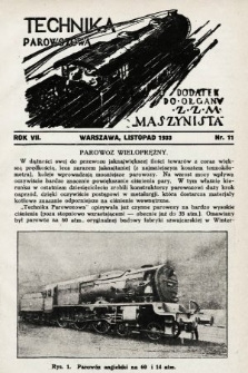 Technika Parowozowa : dodatek do organu Z.Z.M. „Maszynista”. 1933, nr 11
