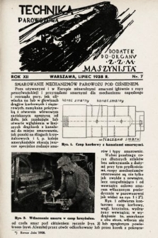 Technika Parowozowa : dodatek do organu Z.Z.M. „Maszynista”. 1938, nr 7