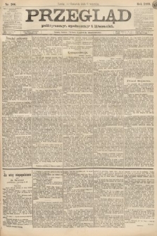 Przegląd polityczny, społeczny i literacki. 1888, nr 206