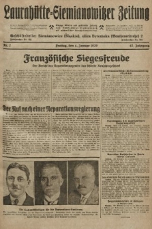 Laurahütte-Siemianowitzer Zeitung : enzige älteste und gelesenste Zeitung von Laurahütte-Siemianowitz mit wöchentlicher Unterhaitungsbeilage. 1929, nr 2