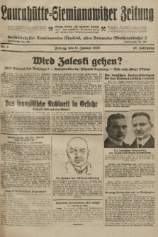 Laurahütte-Siemianowitzer Zeitung : enzige älteste und gelesenste Zeitung von Laurahütte-Siemianowitz mit wöchentlicher Unterhaitungsbeilage. 1929, nr 6