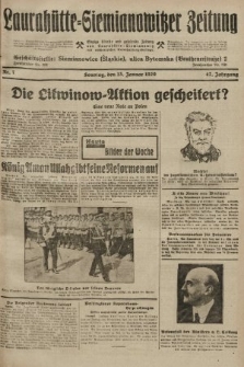 Laurahütte-Siemianowitzer Zeitung : enzige älteste und gelesenste Zeitung von Laurahütte-Siemianowitz mit wöchentlicher Unterhaitungsbeilage. 1929, nr 7