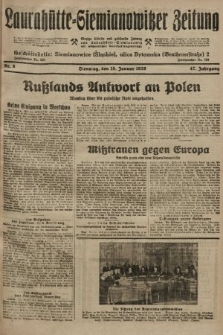 Laurahütte-Siemianowitzer Zeitung : enzige älteste und gelesenste Zeitung von Laurahütte-Siemianowitz mit wöchentlicher Unterhaitungsbeilage. 1929, nr 8