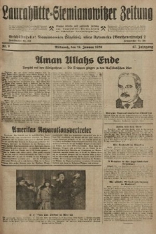 Laurahütte-Siemianowitzer Zeitung : enzige älteste und gelesenste Zeitung von Laurahütte-Siemianowitz mit wöchentlicher Unterhaitungsbeilage. 1929, nr 9