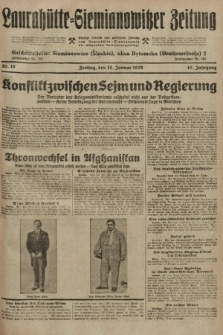 Laurahütte-Siemianowitzer Zeitung : enzige älteste und gelesenste Zeitung von Laurahütte-Siemianowitz mit wöchentlicher Unterhaitungsbeilage. 1929, nr 10