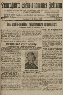 Laurahütte-Siemianowitzer Zeitung : enzige älteste und gelesenste Zeitung von Laurahütte-Siemianowitz mit wöchentlicher Unterhaitungsbeilage. 1929, nr 12