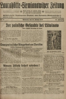 Laurahütte-Siemianowitzer Zeitung : enzige älteste und gelesenste Zeitung von Laurahütte-Siemianowitz mit wöchentlicher Unterhaitungsbeilage. 1929, nr 13