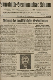 Laurahütte-Siemianowitzer Zeitung : enzige älteste und gelesenste Zeitung von Laurahütte-Siemianowitz mit wöchentlicher Unterhaitungsbeilage. 1929, nr 33