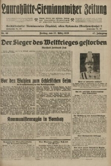 Laurahütte-Siemianowitzer Zeitung : enzige älteste und gelesenste Zeitung von Laurahütte-Siemianowitz mit wöchentlicher Unterhaitungsbeilage. 1929, nr 46