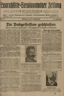 Laurahütte-Siemianowitzer Zeitung : enzige älteste und gelesenste Zeitung von Laurahütte-Siemianowitz mit wöchentlicher Unterhaitungsbeilage. 1929, nr 49