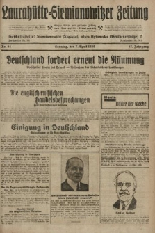 Laurahütte-Siemianowitzer Zeitung : enzige älteste und gelesenste Zeitung von Laurahütte-Siemianowitz mit wöchentlicher Unterhaitungsbeilage. 1929, nr 54