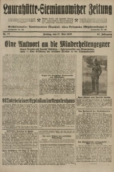 Laurahütte-Siemianowitzer Zeitung : enzige älteste und gelesenste Zeitung von Laurahütte-Siemianowitz mit wöchentlicher Unterhaitungsbeilage. 1929, nr 77