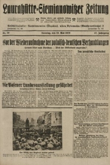 Laurahütte-Siemianowitzer Zeitung : enzige älteste und gelesenste Zeitung von Laurahütte-Siemianowitz mit wöchentlicher Unterhaitungsbeilage. 1929, nr 78