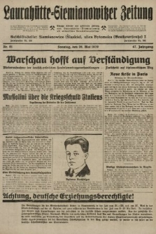 Laurahütte-Siemianowitzer Zeitung : enzige älteste und gelesenste Zeitung von Laurahütte-Siemianowitz mit wöchentlicher Unterhaitungsbeilage. 1929, nr 81