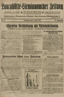 Laurahütte-Siemianowitzer Zeitung : enzige älteste und gelesenste Zeitung von Laurahütte-Siemianowitz mit wöchentlicher Unterhaitungsbeilage. 1929, nr 86
