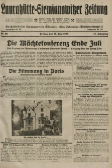 Laurahütte-Siemianowitzer Zeitung : enzige älteste und gelesenste Zeitung von Laurahütte-Siemianowitz mit wöchentlicher Unterhaitungsbeilage. 1929, nr 96