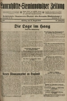 Laurahütte-Siemianowitzer Zeitung : enzige älteste und gelesenste Zeitung von Laurahütte-Siemianowitz mit wöchentlicher Unterhaitungsbeilage. 1929, nr 133