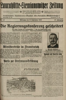 Laurahütte-Siemianowitzer Zeitung : enzige älteste und gelesenste Zeitung von Laurahütte-Siemianowitz mit wöchentlicher Unterhaitungsbeilage. 1929, nr 147