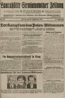 Laurahütte-Siemianowitzer Zeitung : enzige älteste und gelesenste Zeitung von Laurahütte-Siemianowitz mit wöchentlicher Unterhaitungsbeilage. 1929, nr 188